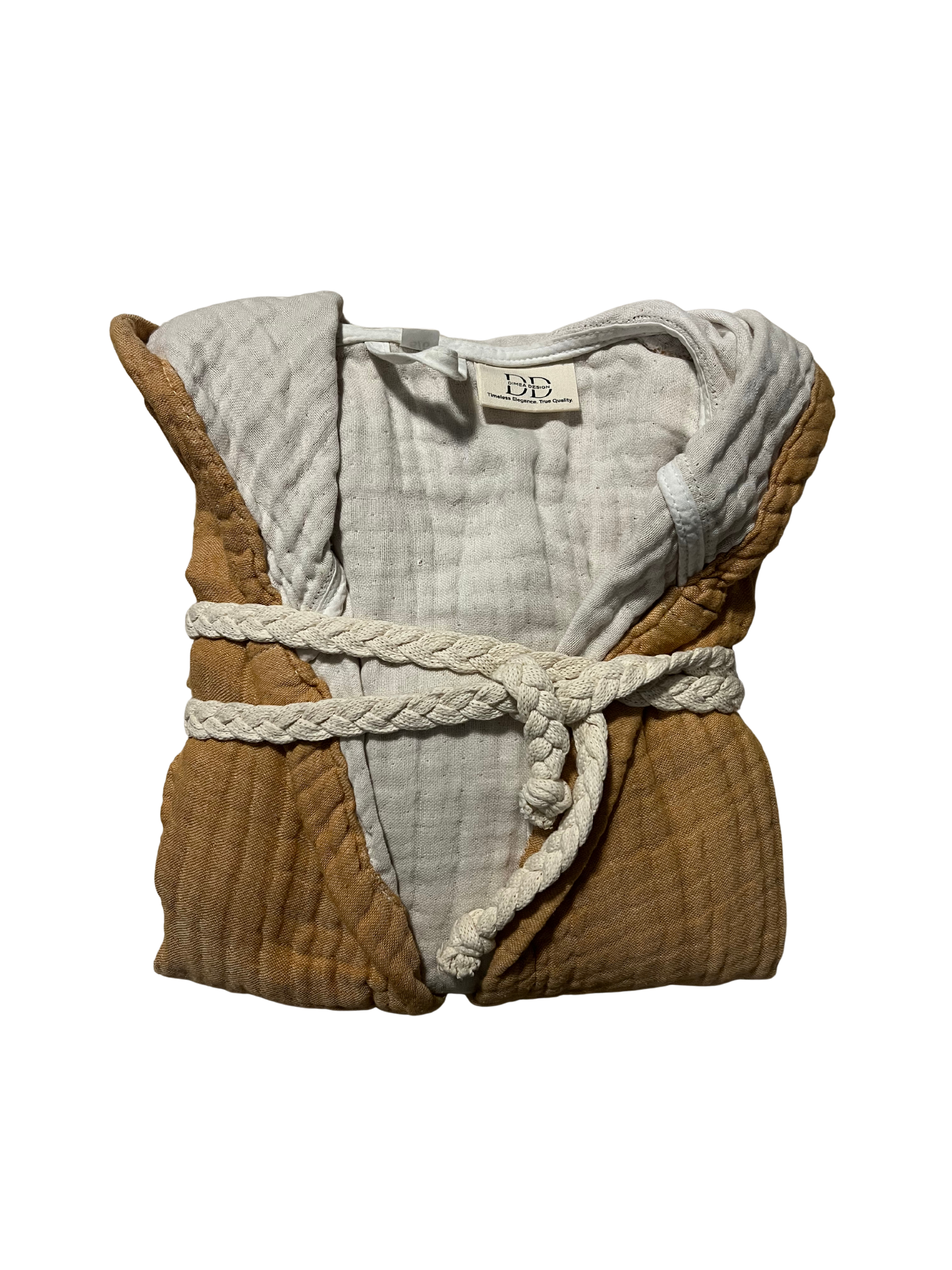 Mini Musselin Bademantel - Honigbär