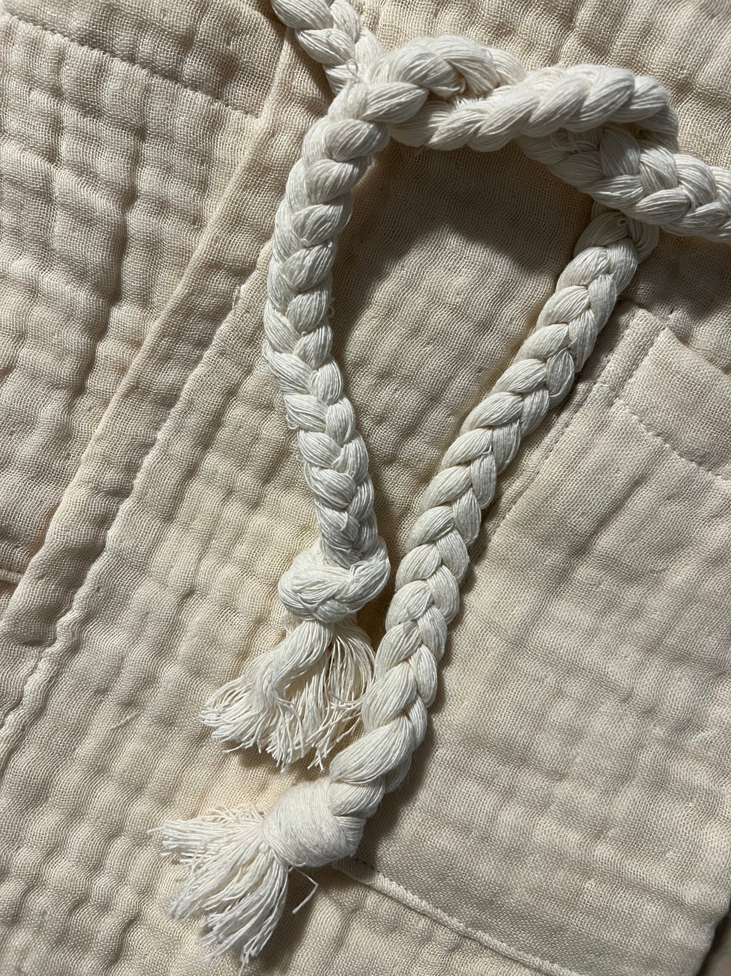 Mini Musselin Bademantel - Vanillecreme