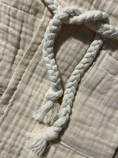 Mini Musselin Bademantel - Vanillecreme