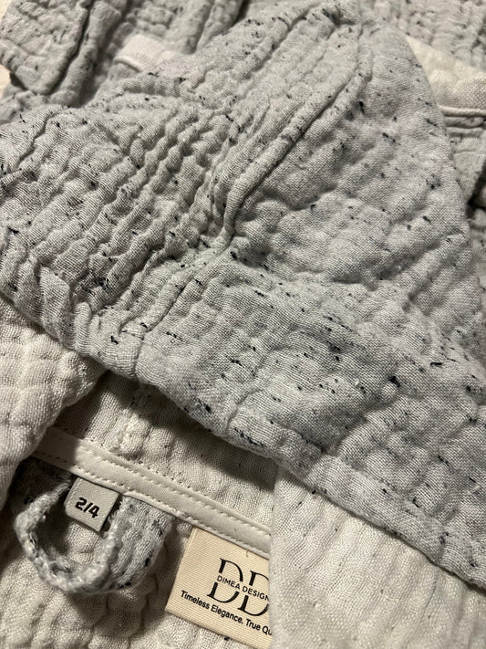 Mini Musselin Bademantel - Schneeflöckchen