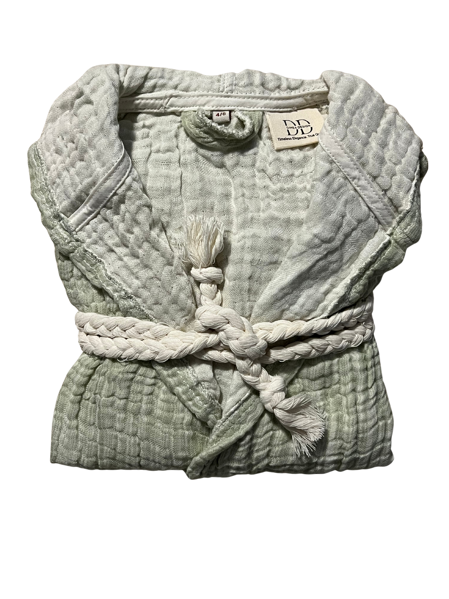 Mini Musselin Bademantel - Apfelgrün