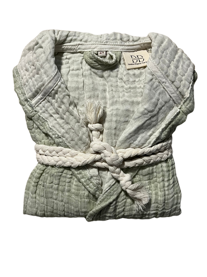 Mini Musselin Bademantel - Apfelgrün