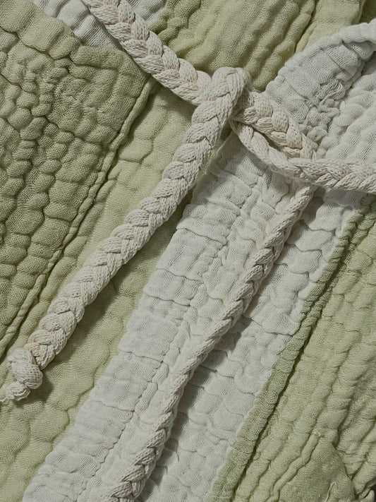 Mini Musselin Bademantel - Waldlicht