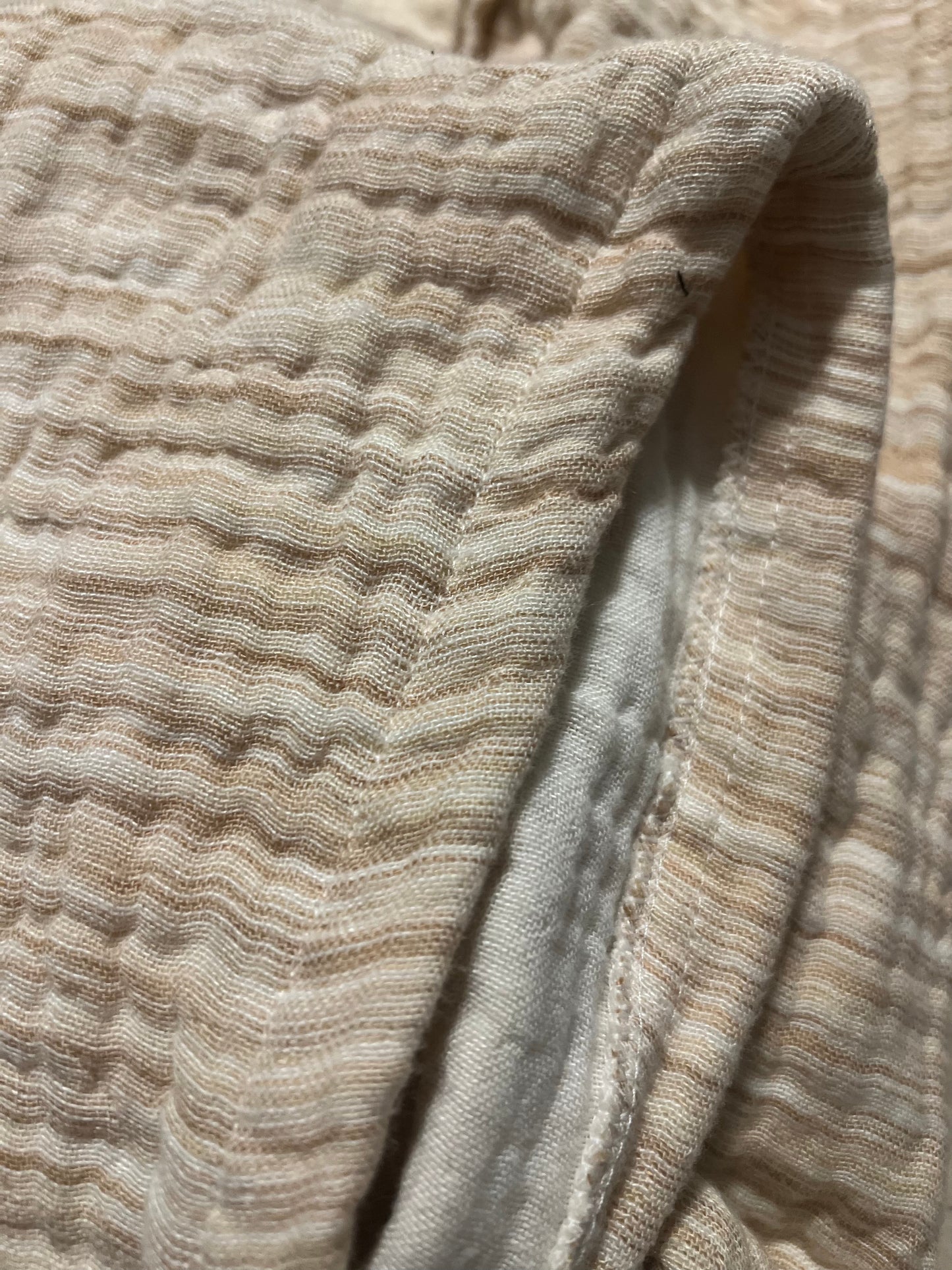 Mini Musselin Bademantel - Karamellbeige
