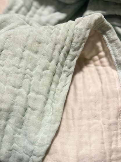 Mini Musselin Bademantel - Mint