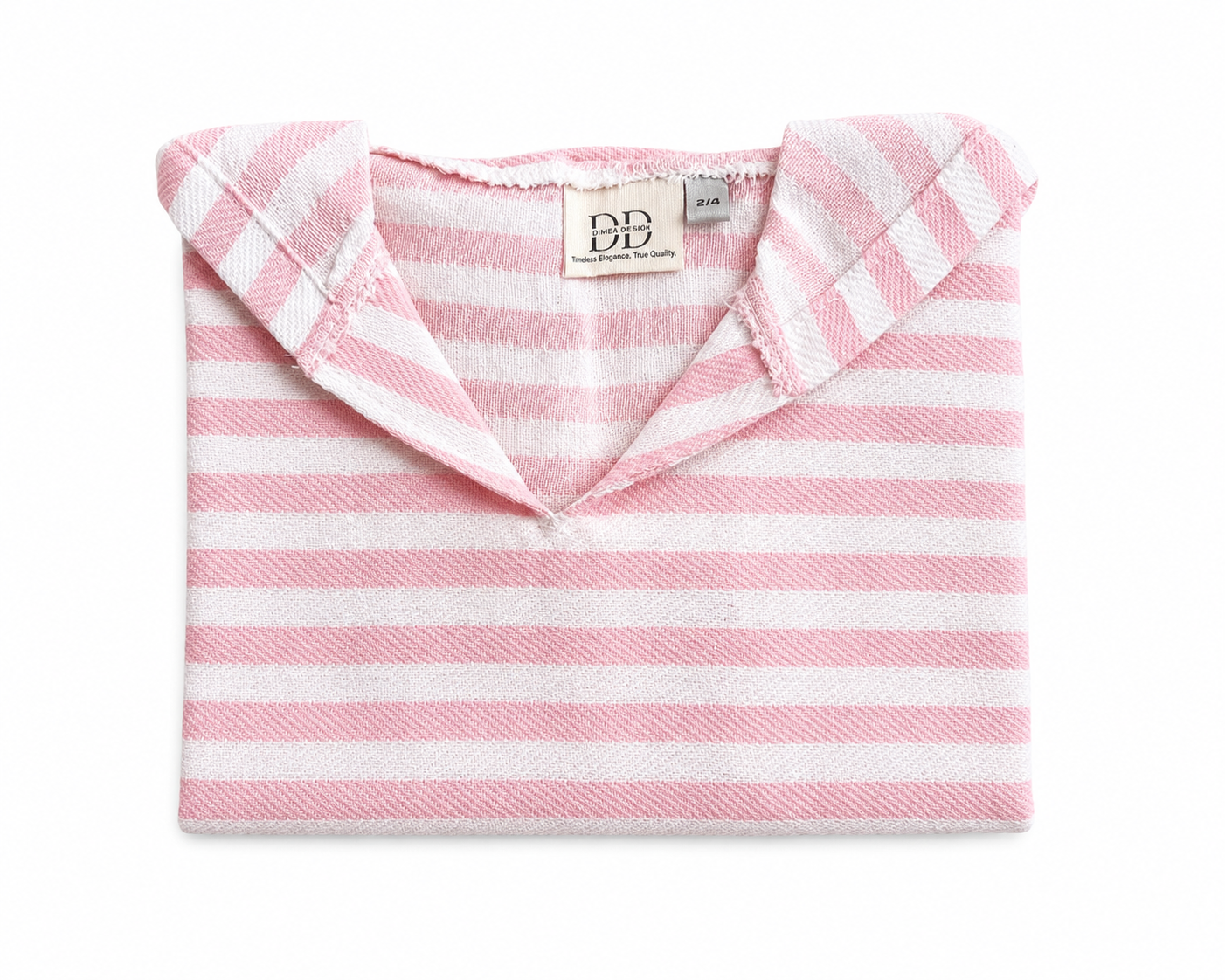 Mini Kinderponcho – Rosa & Naturweiß