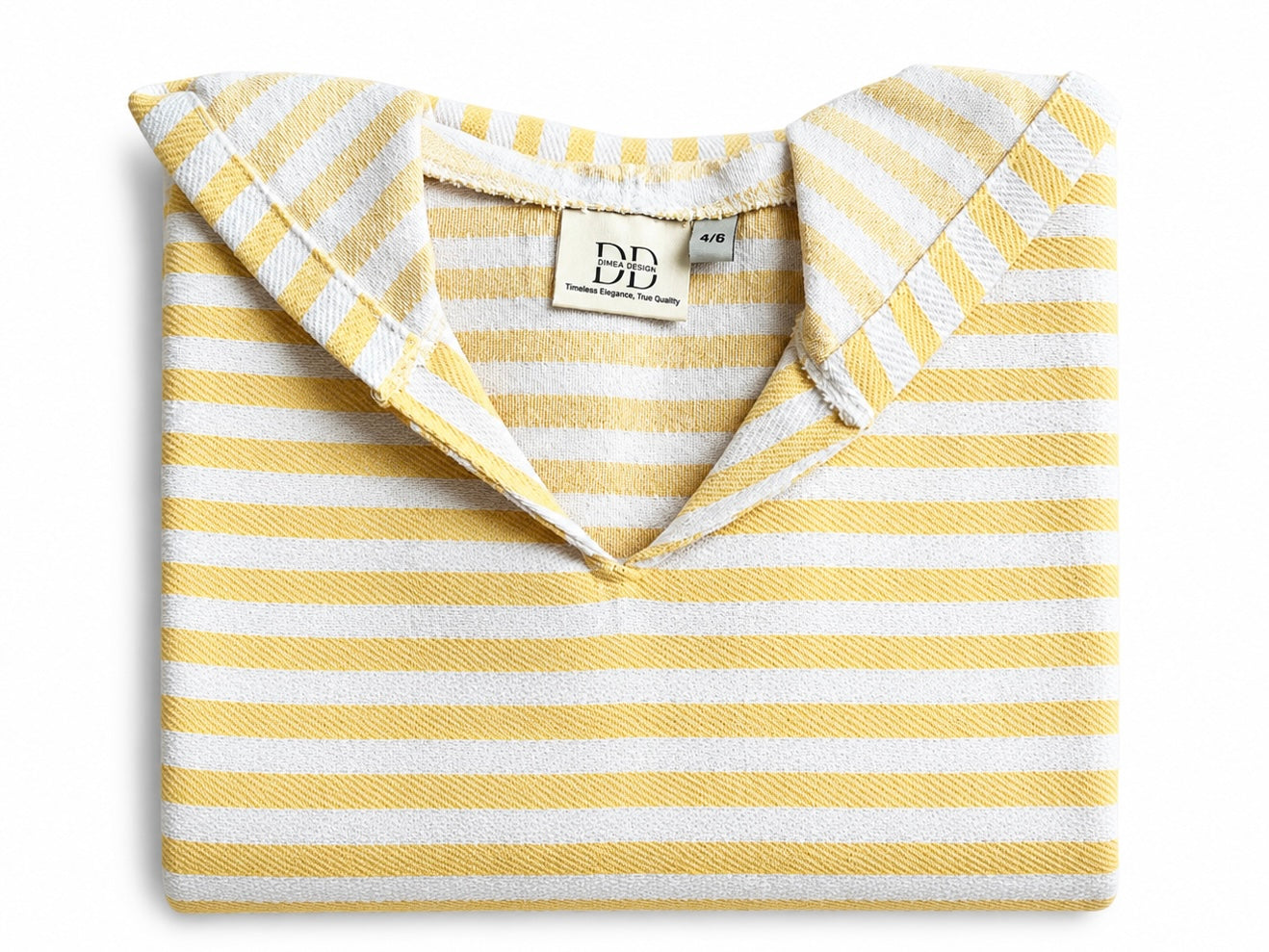 Mini Kinderponcho – Sonnengelb & Naturweiß