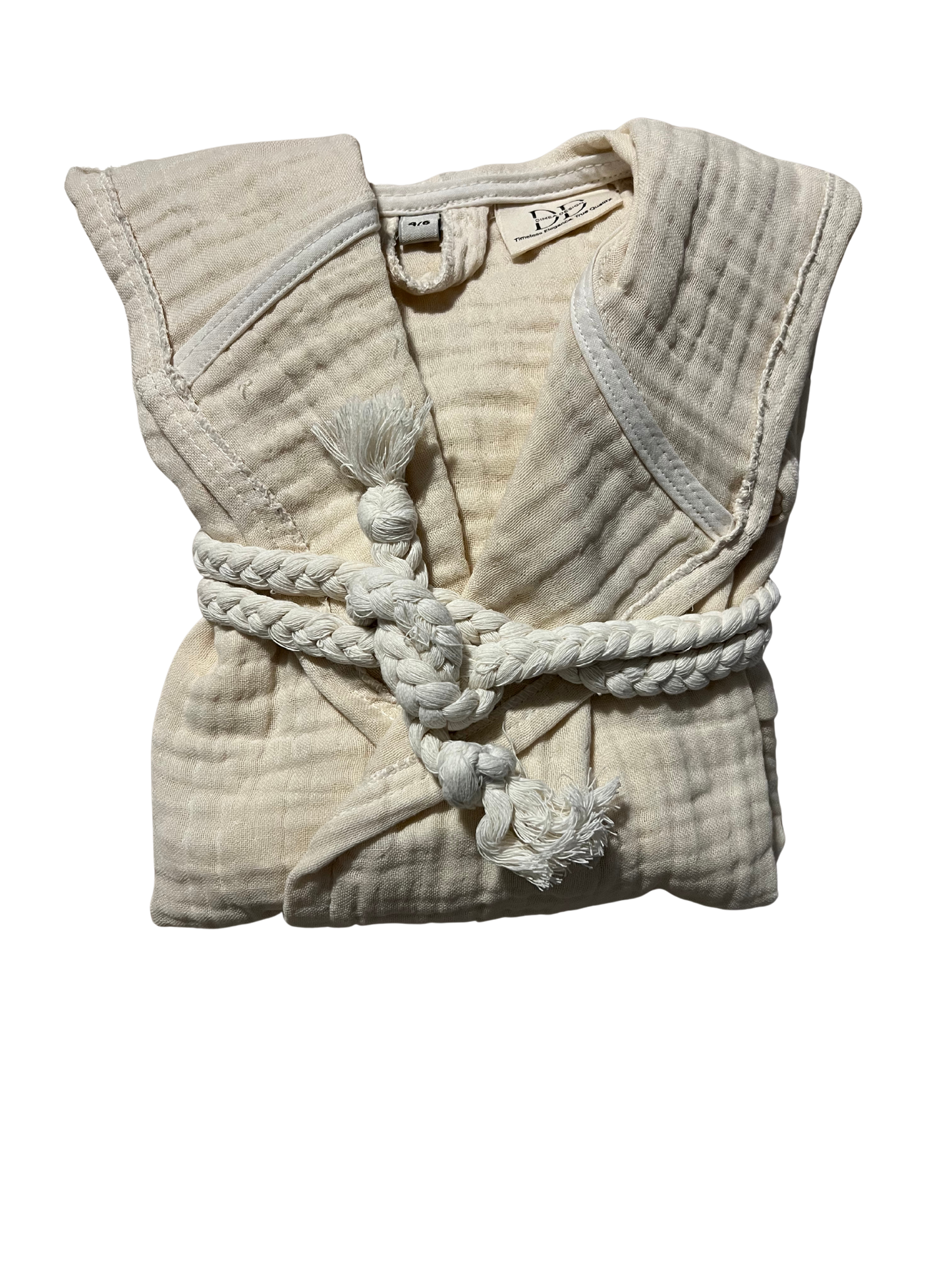 Mini Musselin Bademantel - Vanillecreme