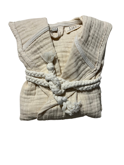 Mini Musselin Bademantel - Vanillecreme