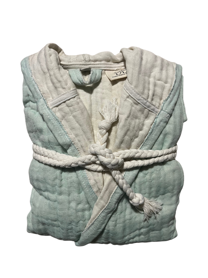 Mini Musselin Bademantel - Mint